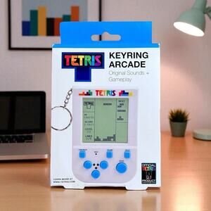 TETRIS KEYRING ARCADE Mini Handheld Travel Game w/ Original Sounds NIB NEW